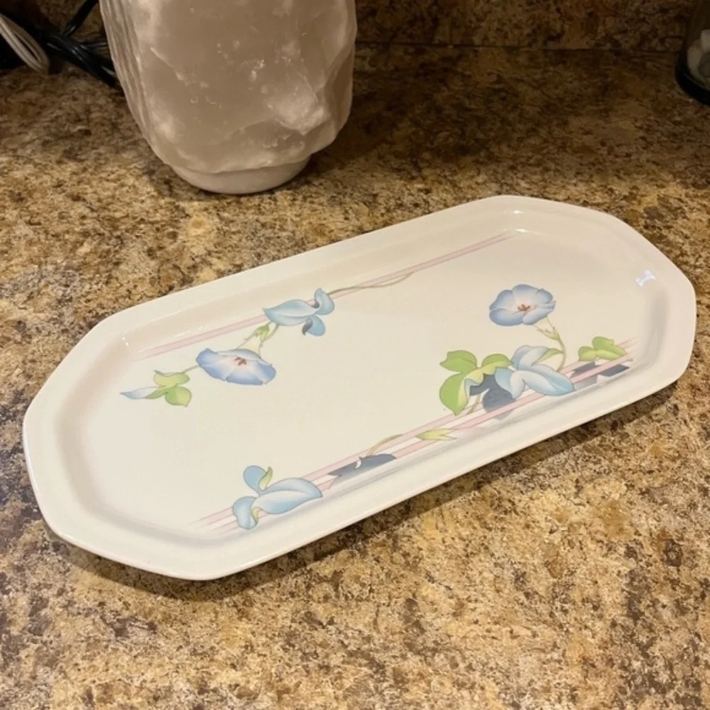 Vintage Westbury Morning Glory the Toscany 13” Bread Serving Platter Dish Japan